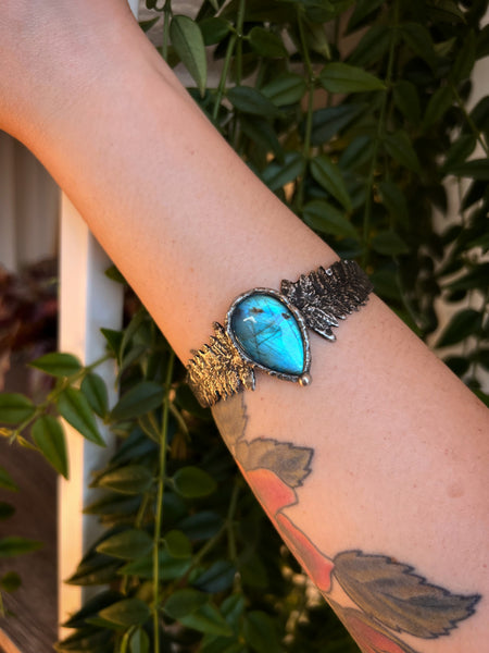 Labradorite fern bracelet