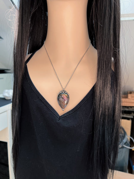 Purple labradorite necklace