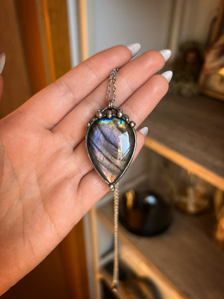 Purple labradorite necklace