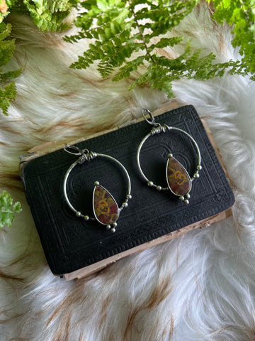 "Virella" fruit jasper earrings
