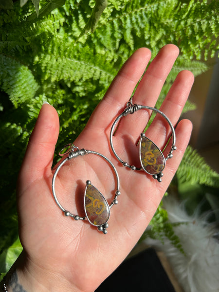 "Virella" fruit jasper earrings