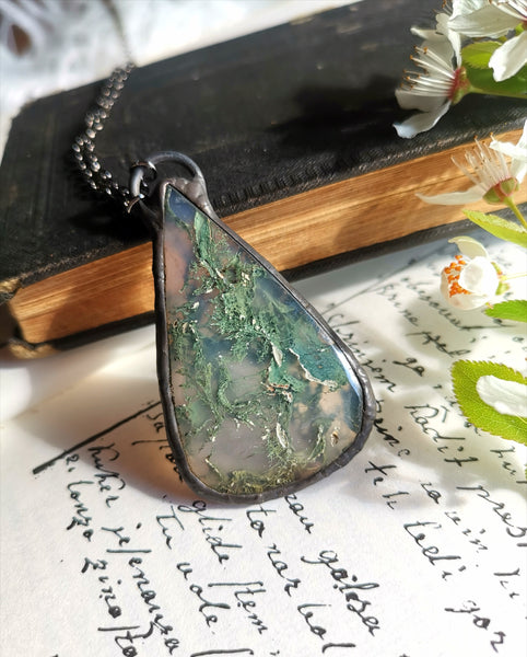 Moss agate pendant 3