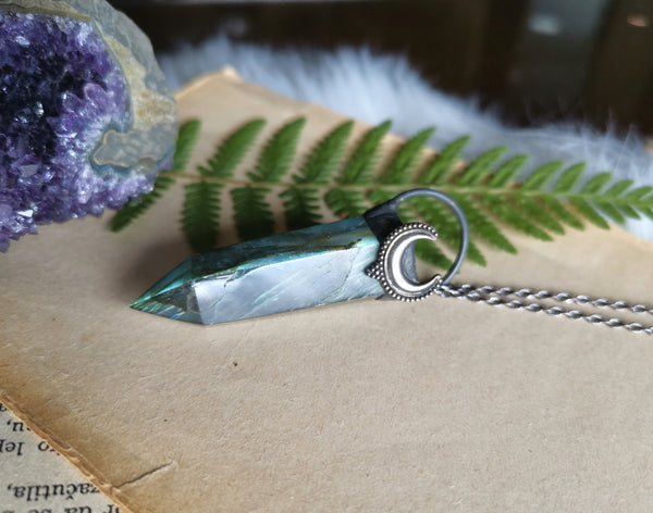 Labradorite wand pendant #1