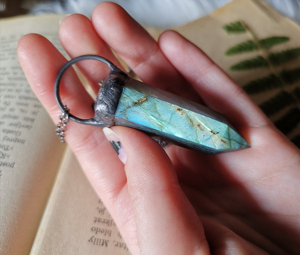 Labradorite wand pendant #1