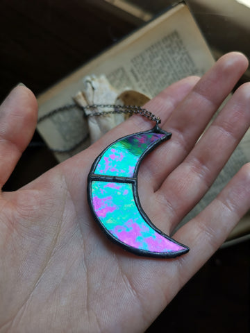 Iridescent glass pendant #2