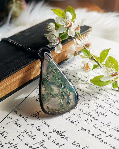 Moss agate pendant 3