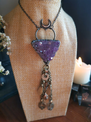 Amethyst "Tribal fusion" necklace