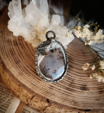 "The portal" dendritic agate pendant