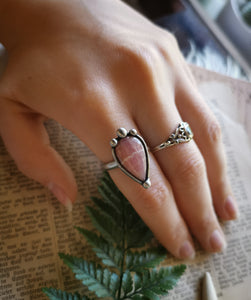 Rhodochrosite adjustable ring