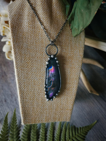 Purple labradorite necklace