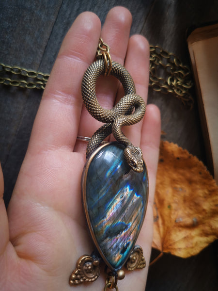 Serpent labradorite necklace