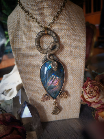 Serpent labradorite necklace