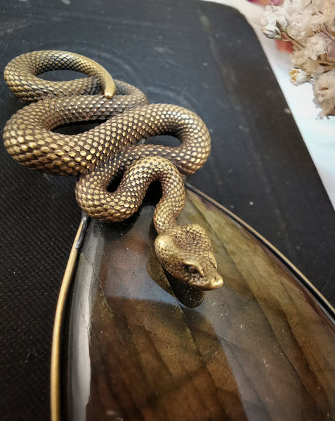 Serpent "sunset labradorite" necklace