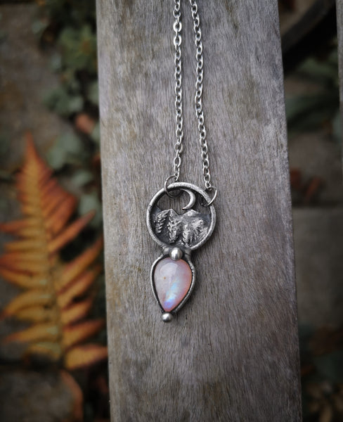 Landscape moonstone necklace #3