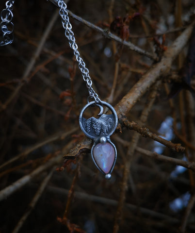 Landscape moonstone necklace #3