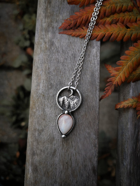 Landscape moonstone necklace #2