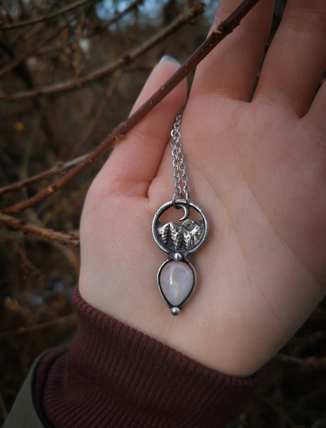 Landscape moonstone necklace #2