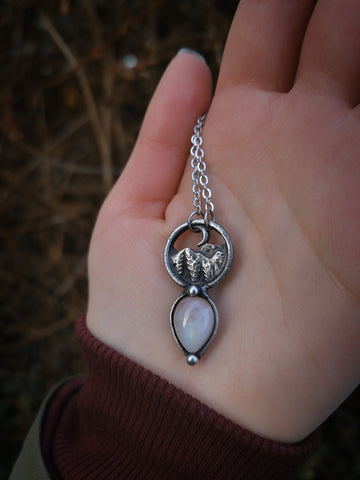 Landscape moonstone necklace #2