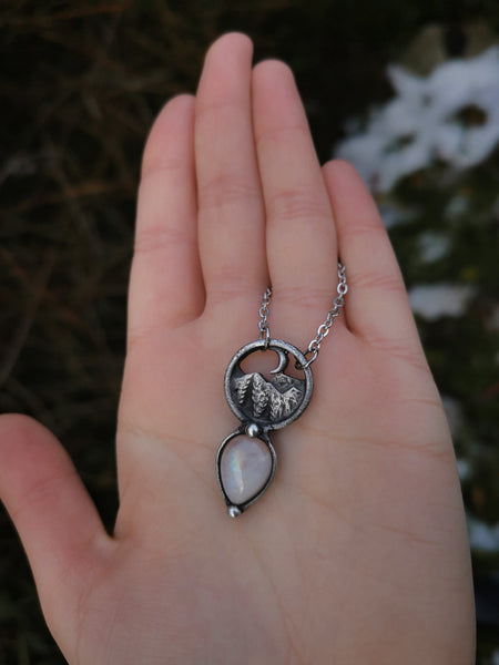 Landscape moonstone necklace #2