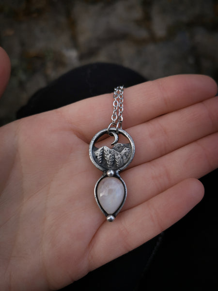 Landscape moonstone necklace #2