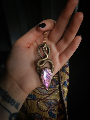 Brass serpent necklace #4