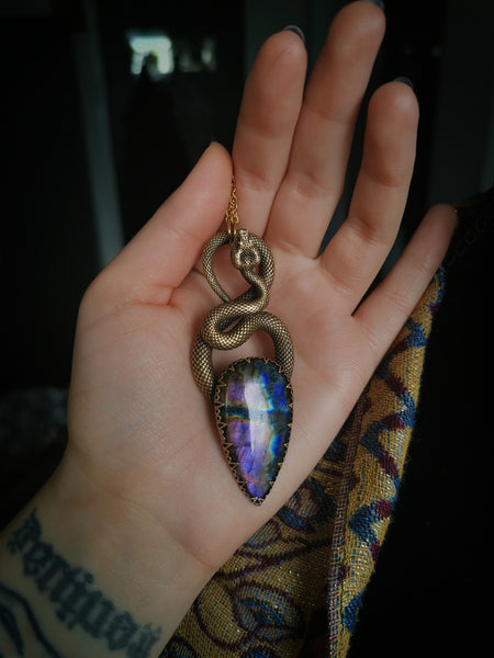 Brass serpent necklace #1