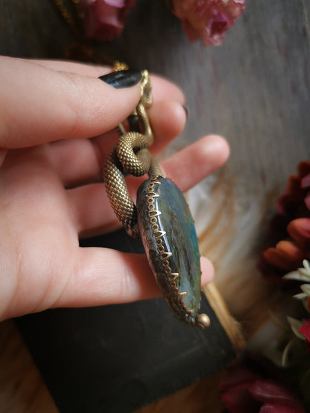 Brass serpent necklace #2