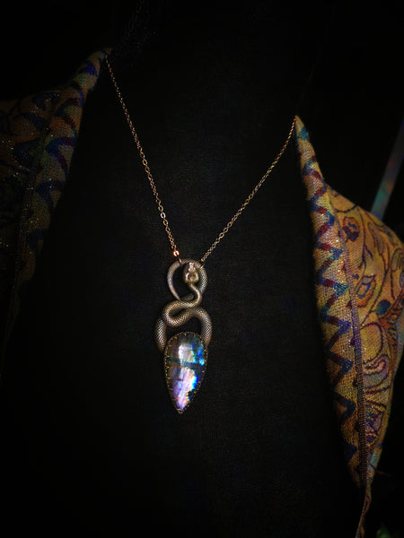 Brass serpent necklace #1