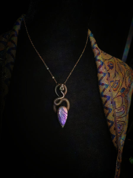 Brass serpent necklace #4