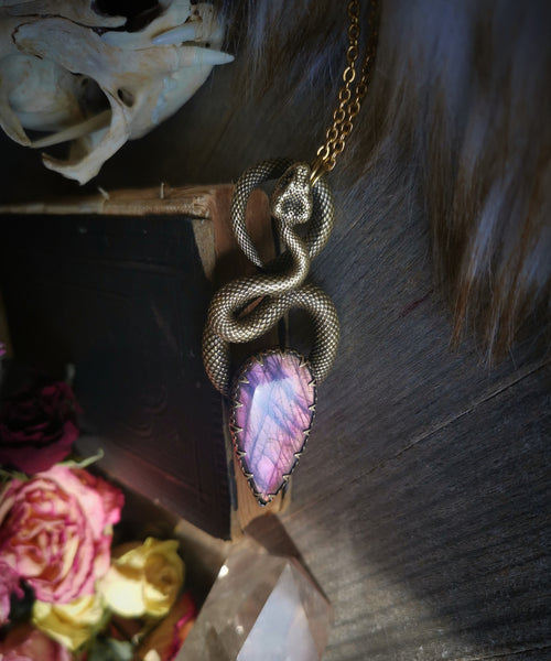Brass serpent necklace #4