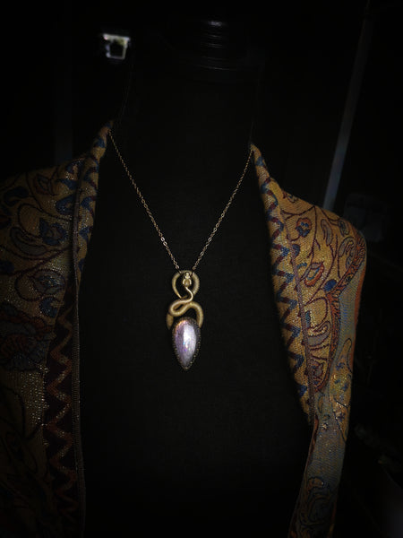 Brass serpent necklace #3