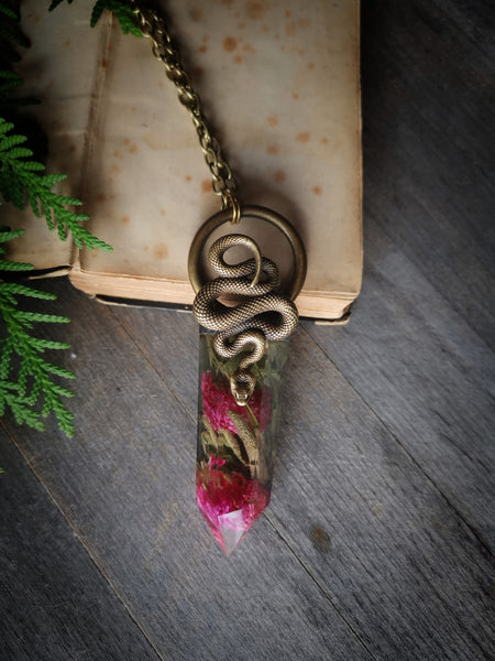 "Botanical serpent" necklace