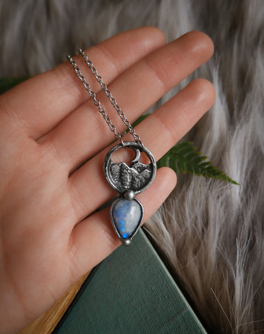 Landscape moonstone necklace #1