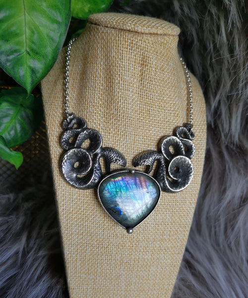 "Labradorite serpents" necklace