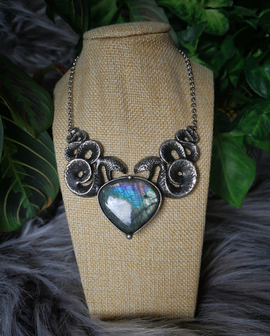 "Labradorite serpents" necklace