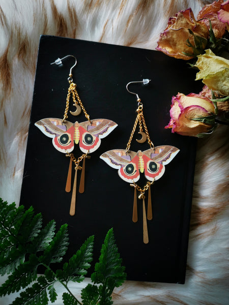 "Moth" wooden earrings