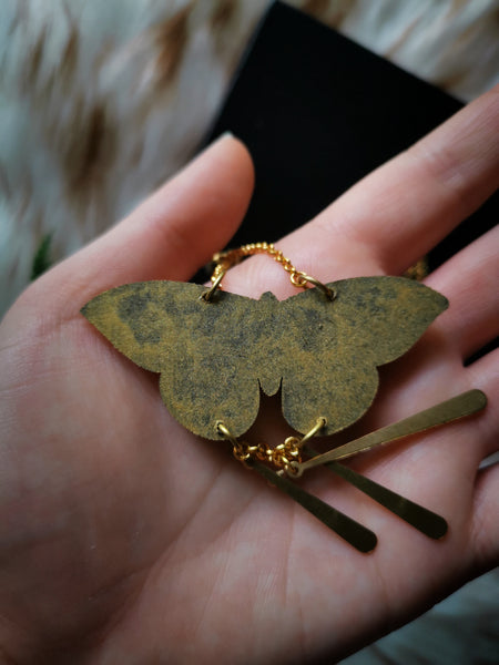 "Moth" wooden earrings