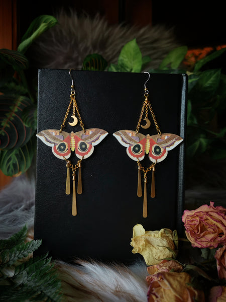 "Moth" wooden earrings