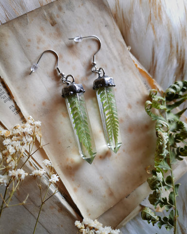 "Fern" botanical earrings