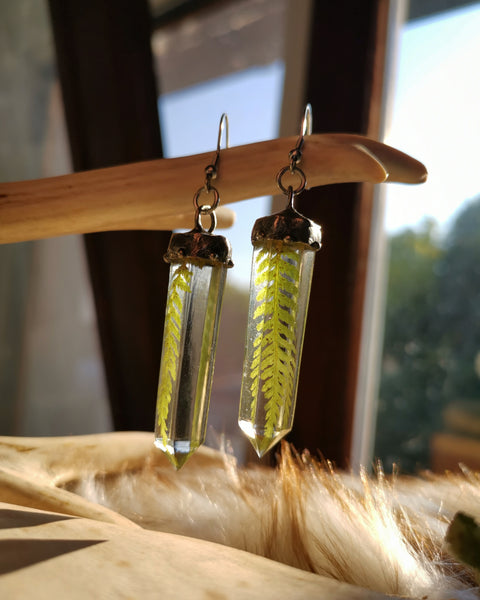 "Fern" botanical earrings