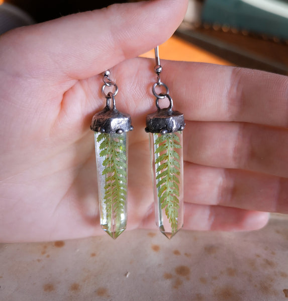 "Fern" botanical earrings