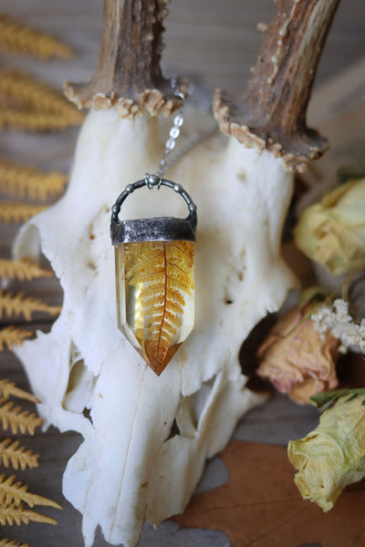 "Autumn fern" necklace