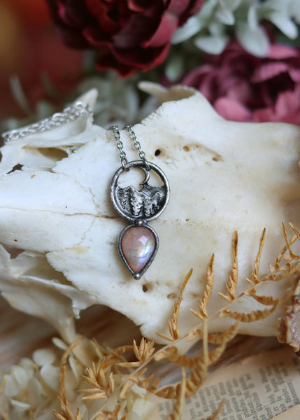 Landscape moonstone necklace #1