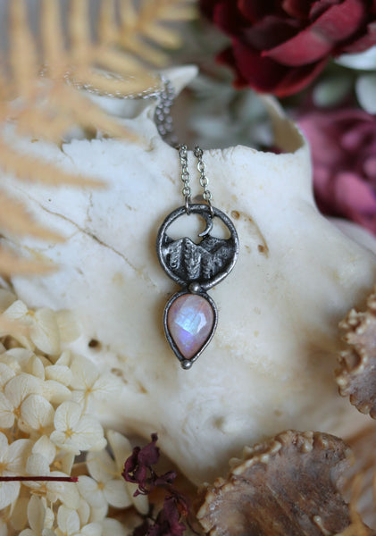 Landscape moonstone necklace #2