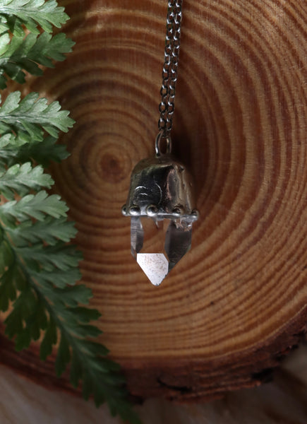 Clear quartz necklace 1