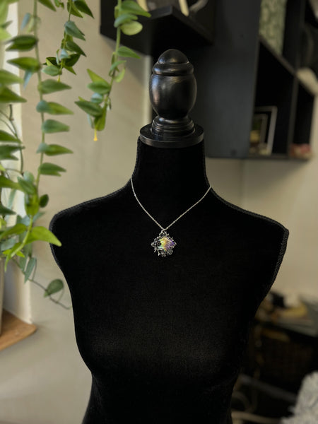 "Gwendolyn" rainbow labradorite necklace