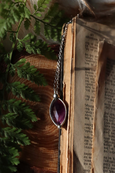 Faceted amethyst necklace