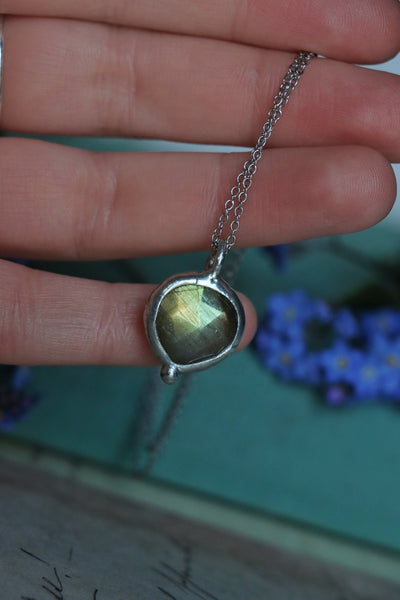 Mini labradorite necklace #1